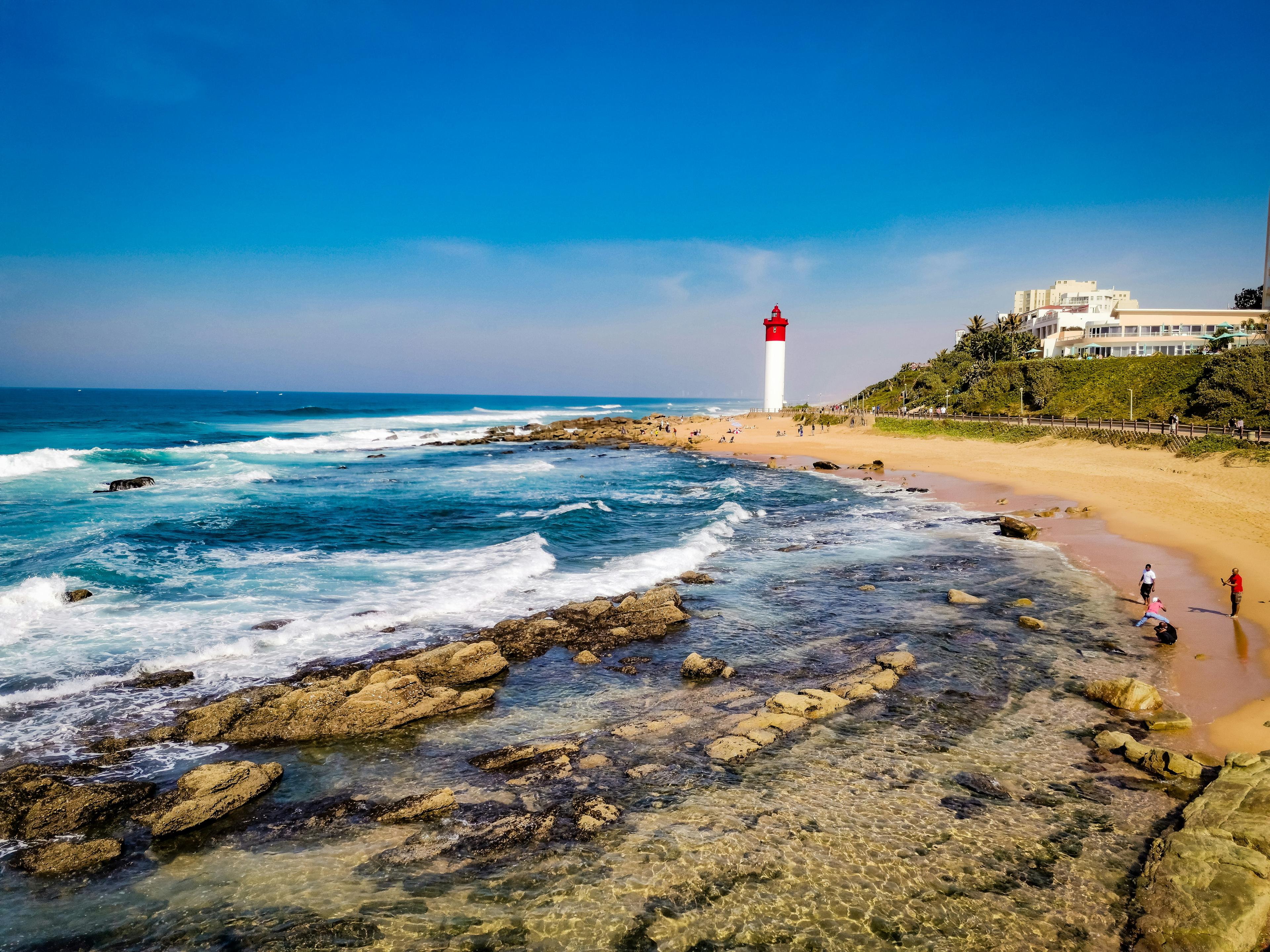 Umhlanga Beach with the iconic lighthouse